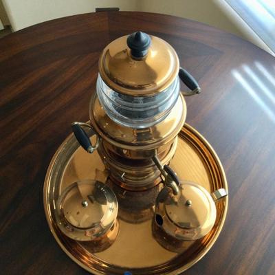 Antique Jos. Heinrich’s Bronze / Sterling Coffee Urn Percolator Samovar