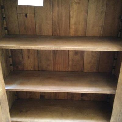 Old Solid Wood Display Cabinet