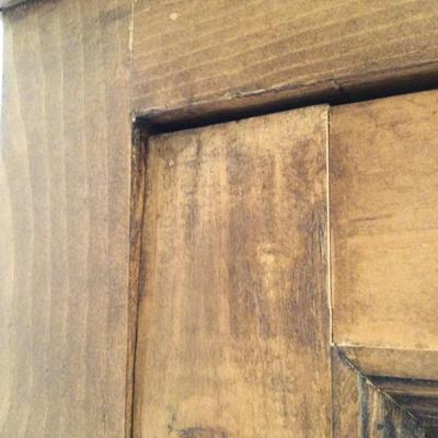 Old Solid Wood Display Cabinet