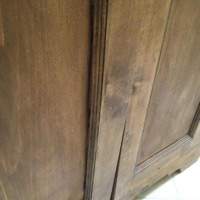 Old Solid Wood Display Cabinet