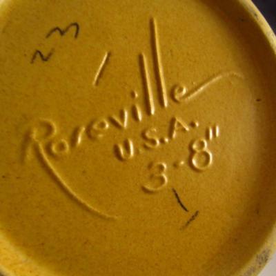 Vintage Roseville Clematis Autumn Brown Cookie Jar