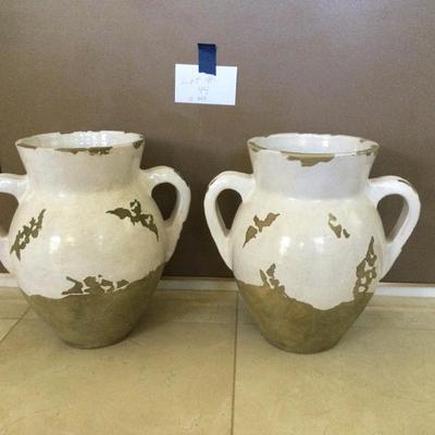 Two Large Decorative Pottery Urns