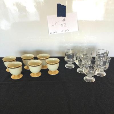 Egg Coddler lot 2 sets Furstenberg and Glass Chickens