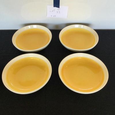 Mid Century Retro Yellow Ceramic Bowls