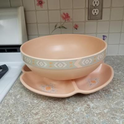 SOUTH WESTERN STYLE SERVING BOWL, TRAY AND VASE