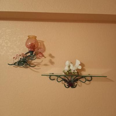 WALL SHELF AND CANDLE WALL SCONCE