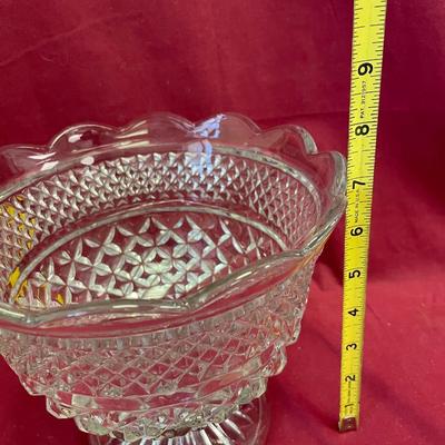 Anchor Hocking crystal glass large Wexford open fruit bowl