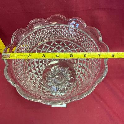 Anchor Hocking crystal glass large Wexford open fruit bowl