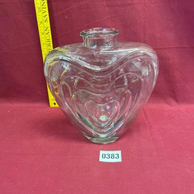 Heart shaped glass jar