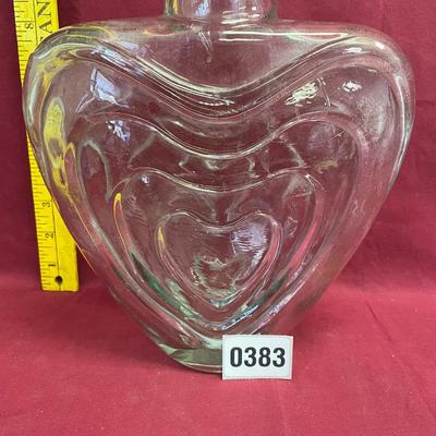 Heart shaped glass jar