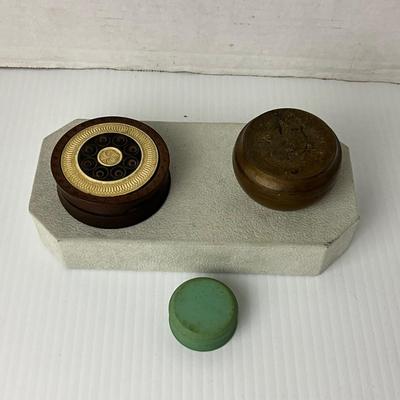 1040 Antique Wooden Snuff and Cosmetic Boxes