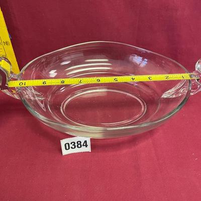 Flostoria clear oval serving bowl
