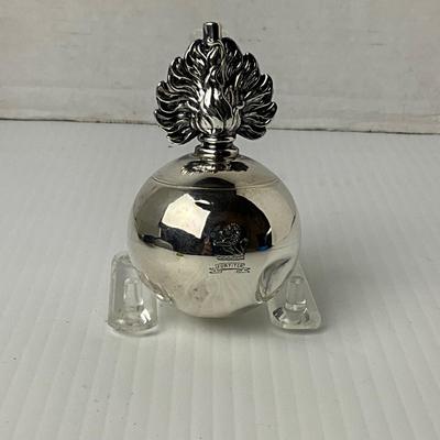 1042 Antique Victorian Silver Flaming Grenade Lighter