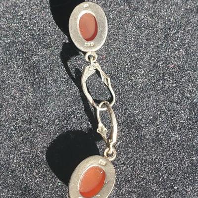 Gold Stone Jewelry Scarab Earrings
