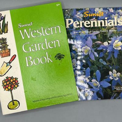 Pair of Sunset Magazine Gardening Books Western Garden & Perennials