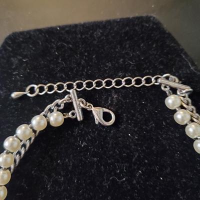 Rhinestone and Pearl costume jewelry set