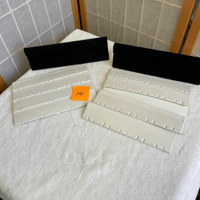 Lot of earring displays