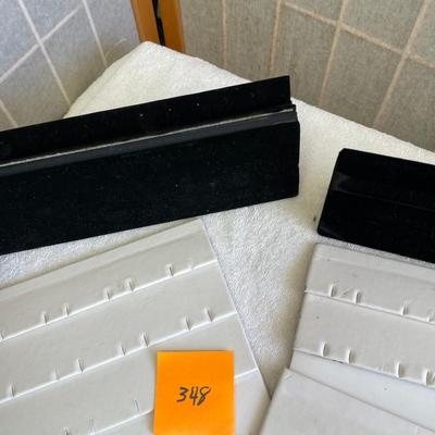 Lot of earring displays