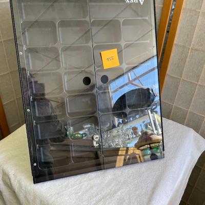 Metal angled display case