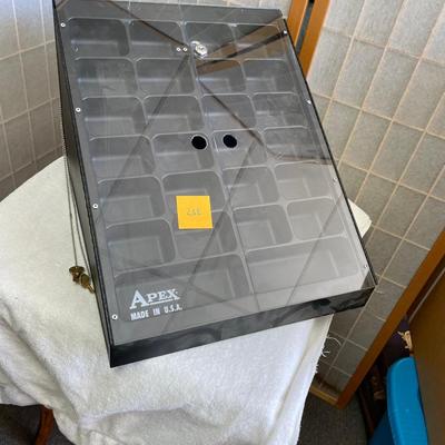 Metal angled display case