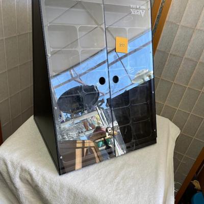 Metal angled display case