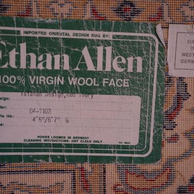 ETHAN ALLEN ORIENTAL STYLE RUG IN REDS/ IVORYS 6' BY 4.5'