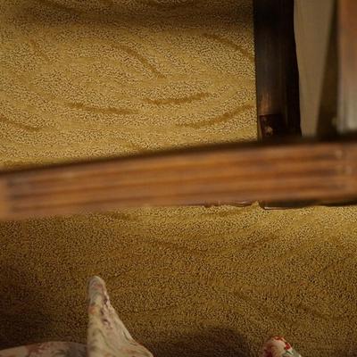 HOOKER DESIGN HIGH BACK SIDE CHAIR /BROWN LEATHER / CARVED FRAME