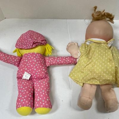 Pair of Vintage Well Loved Dolls Soft Body Fisher Price