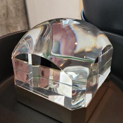 Glass cube by Ralph Lauren very heavy