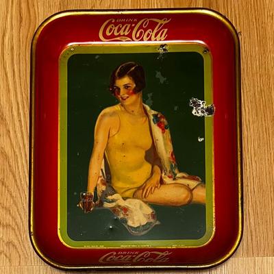 1929 Coca Cola Tray - Lady in Swim Suit