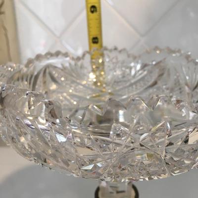 American Brilliant gold base candy dish