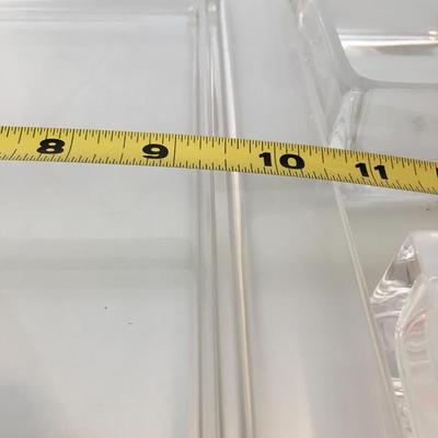 Square glass serving tray with seperate containers