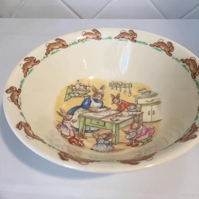 Vintage Royal Doulton Bunnykins bowl and cup set