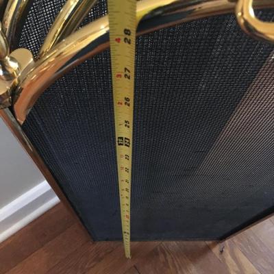 Folding Brass fireplace screen