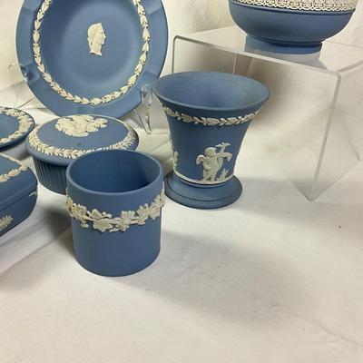 1012 Vintage Blue Wedgwood Jasperware Lot