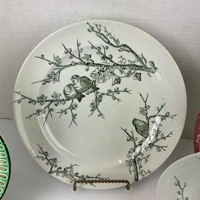 1057 Lot of Plates, Majolica, Wedgwood, and more