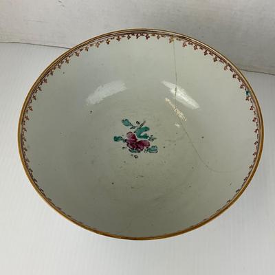 1058 Antique Chinese Export Bowl 9"