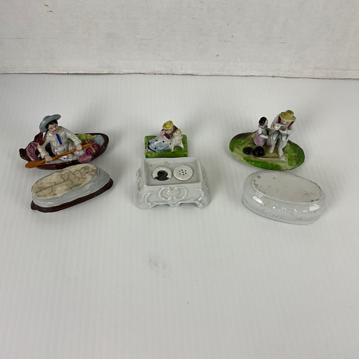 1060 Antique Figural Fairing Boxes Set of 3