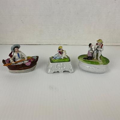 1060 Antique Figural Fairing Boxes - Set of 3