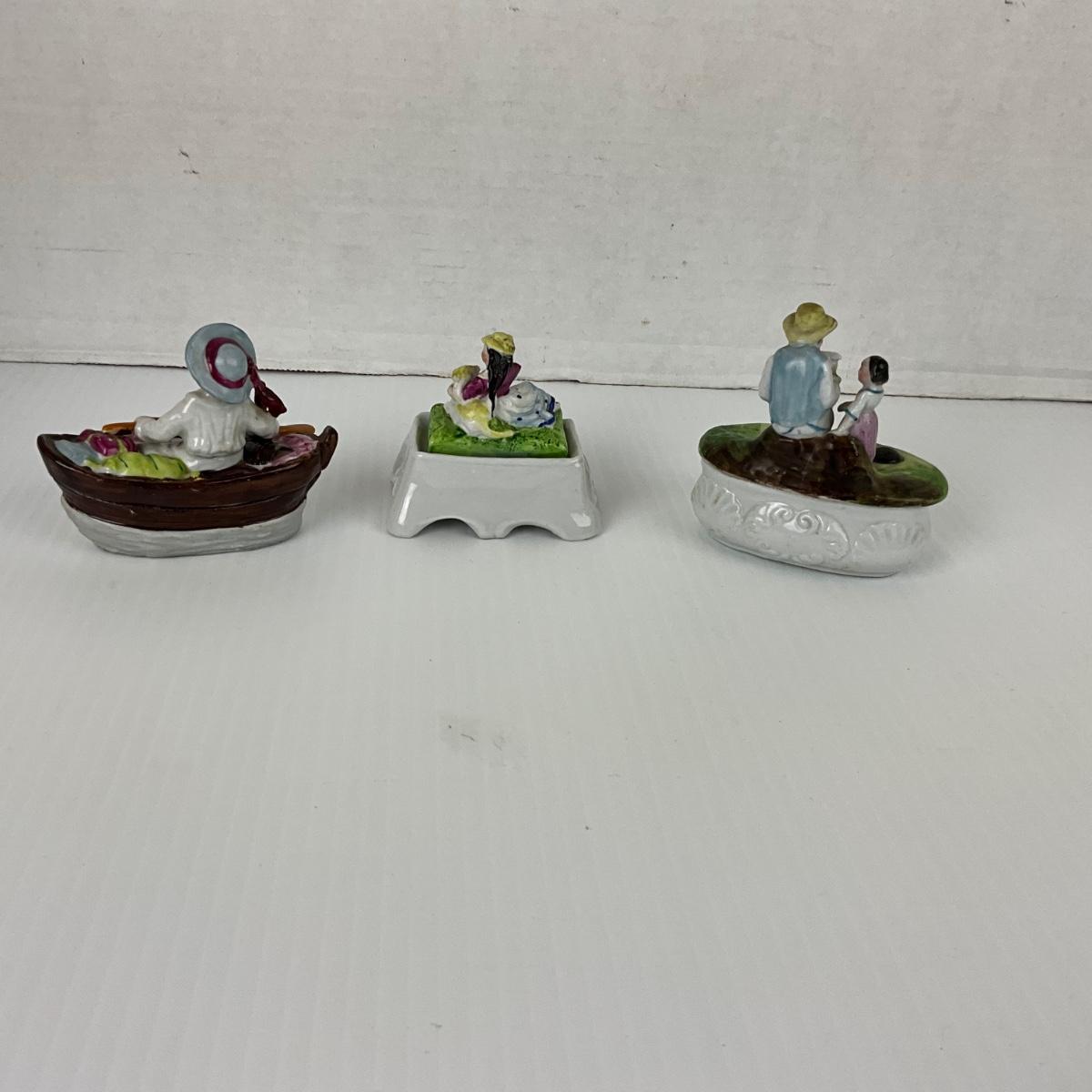 1060 Antique Figural Fairing Boxes Set of 3