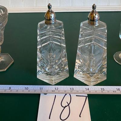 Crystal Salt and Pepper Shakers