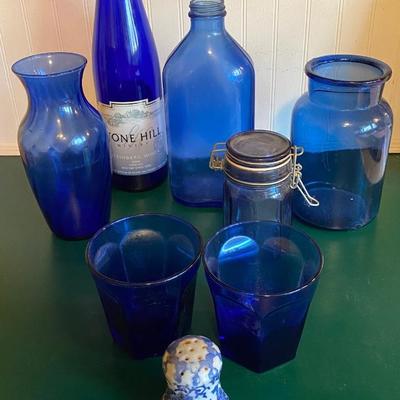 Blue Glass Lot