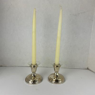 1068 Pair of Weighted Sterling Candlesticks
