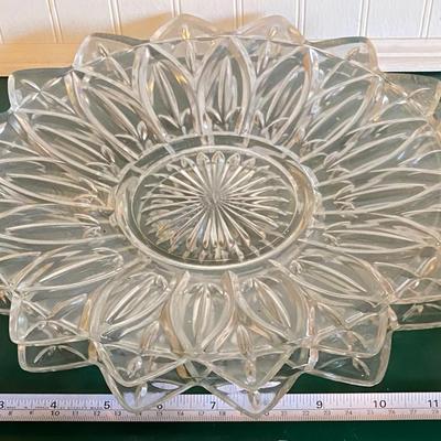 3 Vintage 11.5â€ Glass Plates