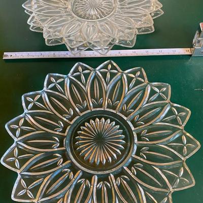 3 Vintage 11.5â€ Glass Plates