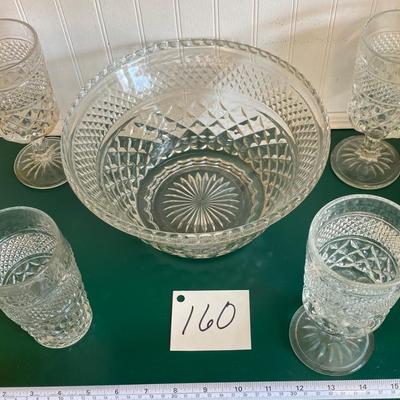 Wexford Diamond Pattern Glass Lot