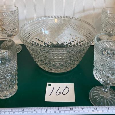 Wexford Diamond Pattern Glass Lot