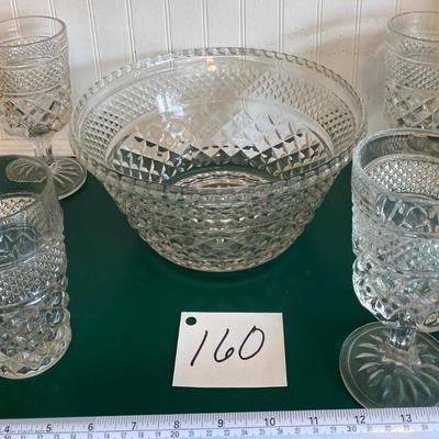 Wexford Diamond Pattern Glass Lot