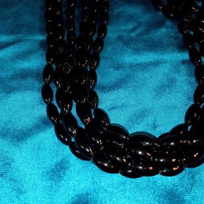 JAY KING MULTI STRAND BEADED NECKLACE W/STERLING ACCENTS