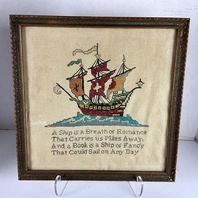 1075 Antique Folk Art Cross stitch